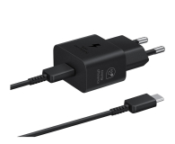Ładowarka i akumulator SAMSUNG Ładowarka Sieciowa 25W + kabel USB-C USB-C EP-T2510XBEGEU